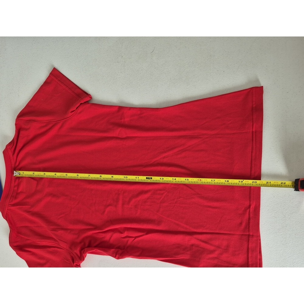 Mizuno Shirt Youth Medium Red‎ Performance Short Sleeve New - Picture 7 of 8